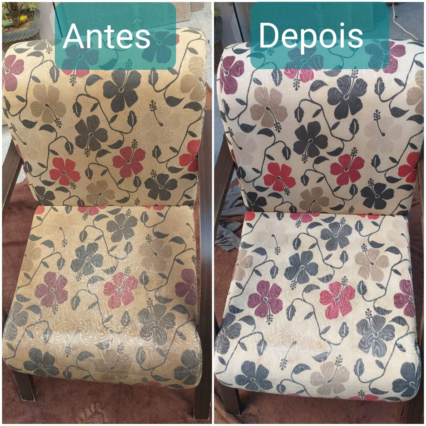 Processo de limpeza de estofados